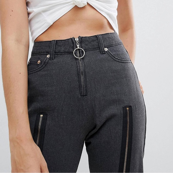 Liquor N Poker Exposed Zip Straight Leg Jeans - Picture 4 of 12